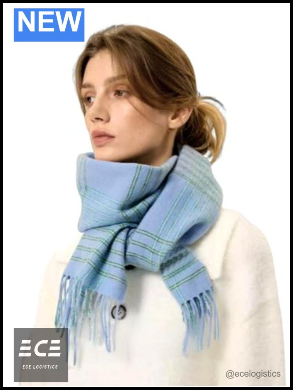 Cashmere Wool Scarf Plaid Winter Unisex Gift Box Thick Soft Warm